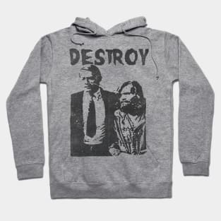 destroy vintage punk art Hoodie